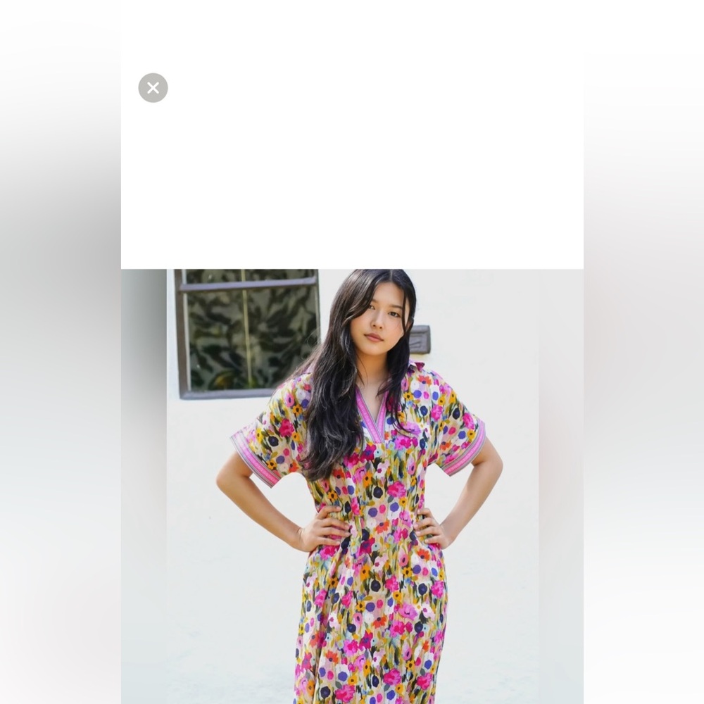 Dolma Talullah Floral Midi‎ Dress Small
